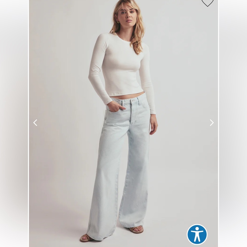 Favorite Daughter Low Rise Wide Leg Jeans